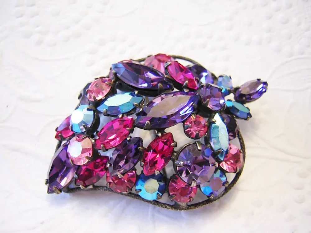 REGENCY Mesmerizing Purple & Pink RHINESTONES Tie… - image 5