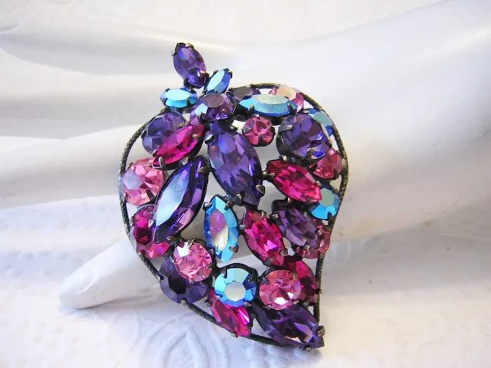 REGENCY Mesmerizing Purple & Pink RHINESTONES Tie… - image 8