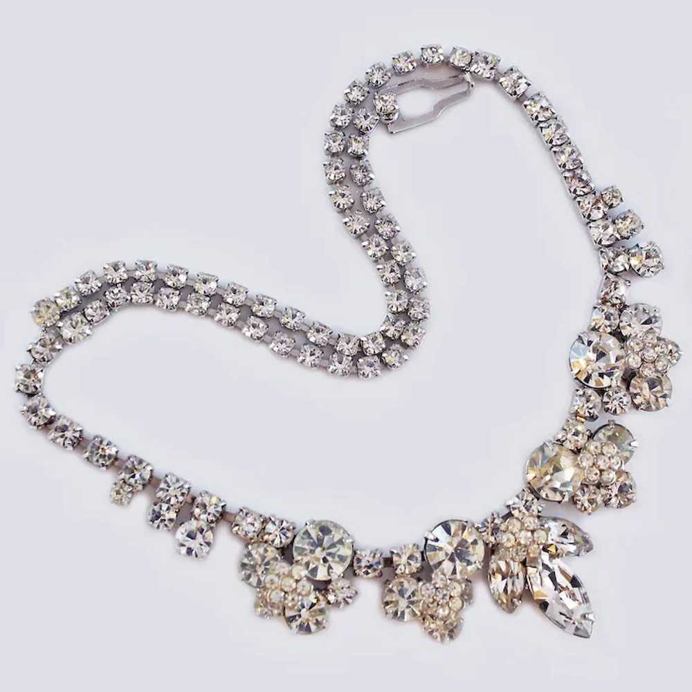 Weiss Dimensional Diamante 17 Inch Necklace c1950 - image 3