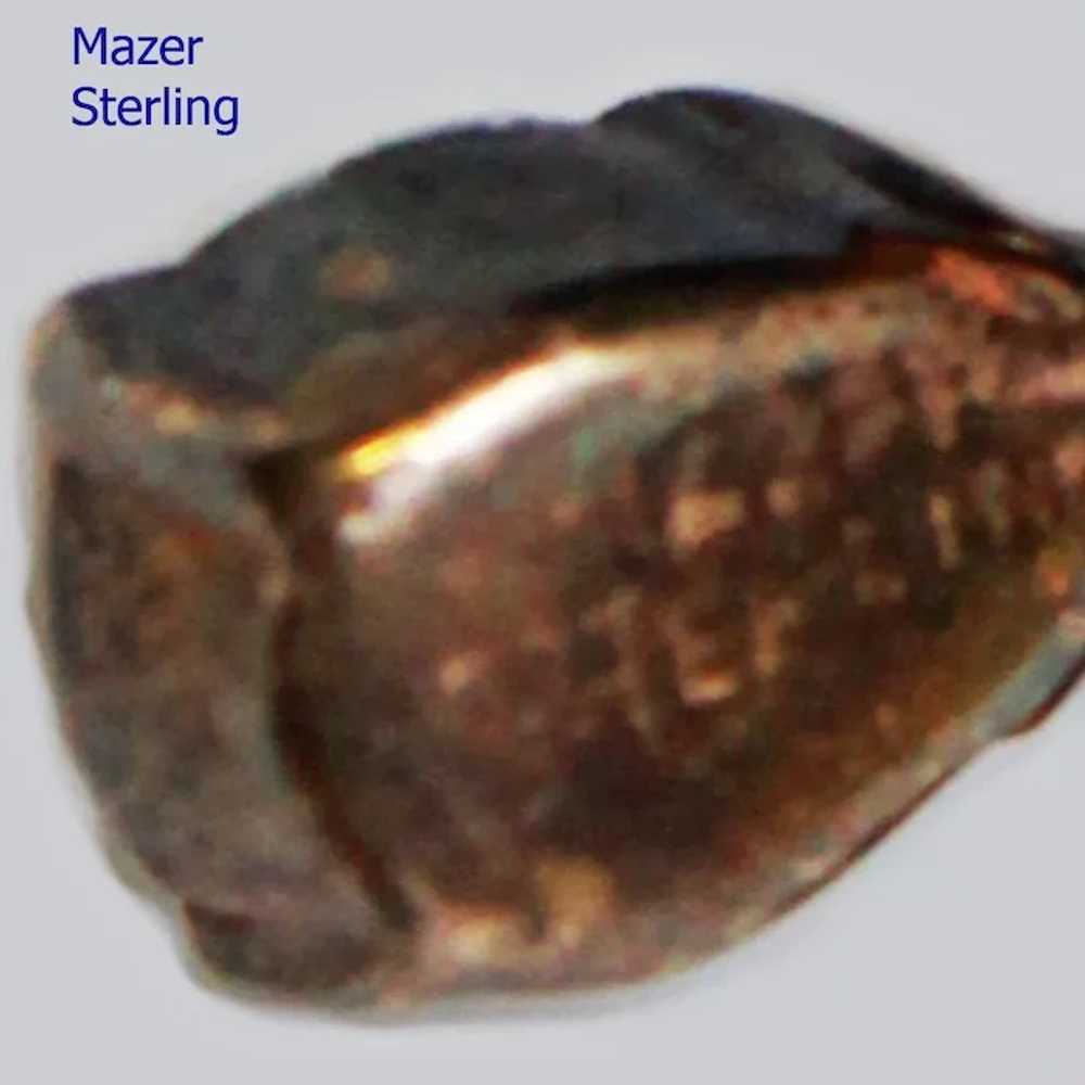 Rare MAZER Bros Sapphire Paste Sterling Silver Bo… - image 4