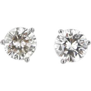 0.75 cwt Diamond Stud Earring in 14 kt White Gold… - image 1