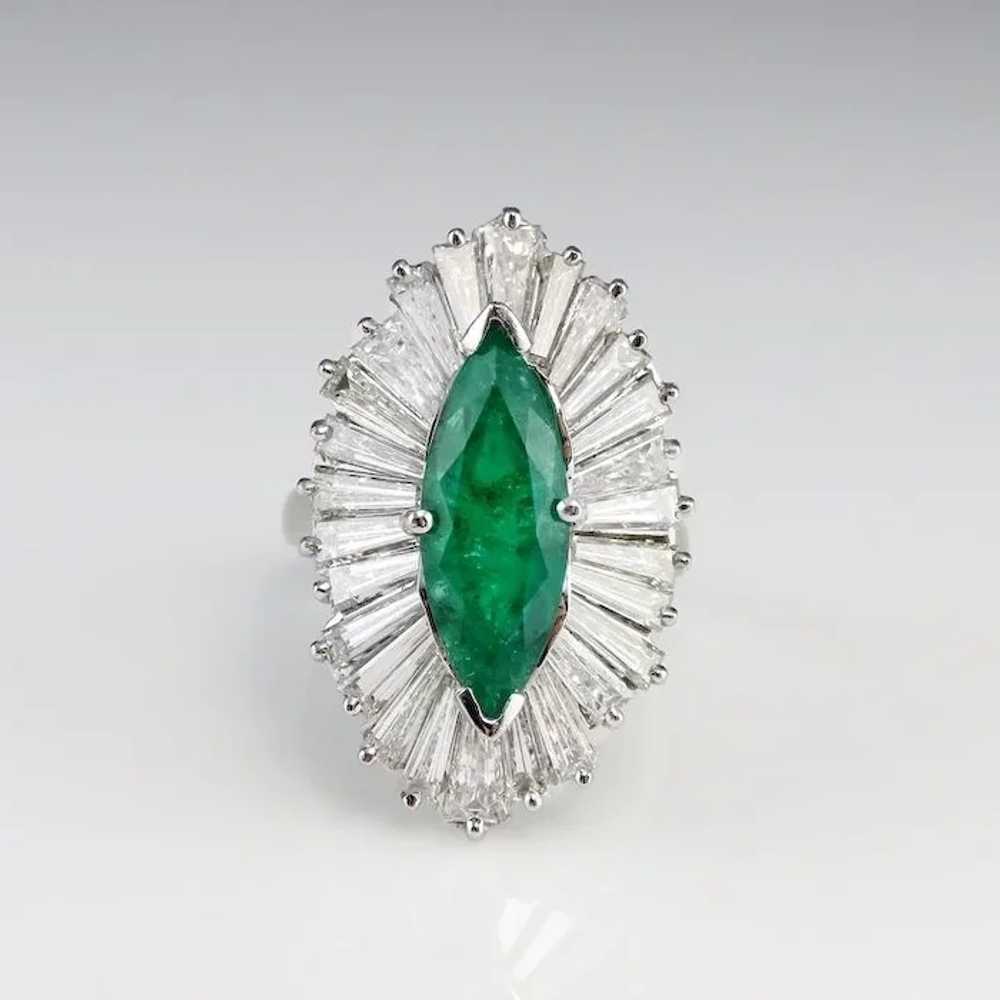 Emerald Engagement Ring Marquise Engagement Ring … - image 3