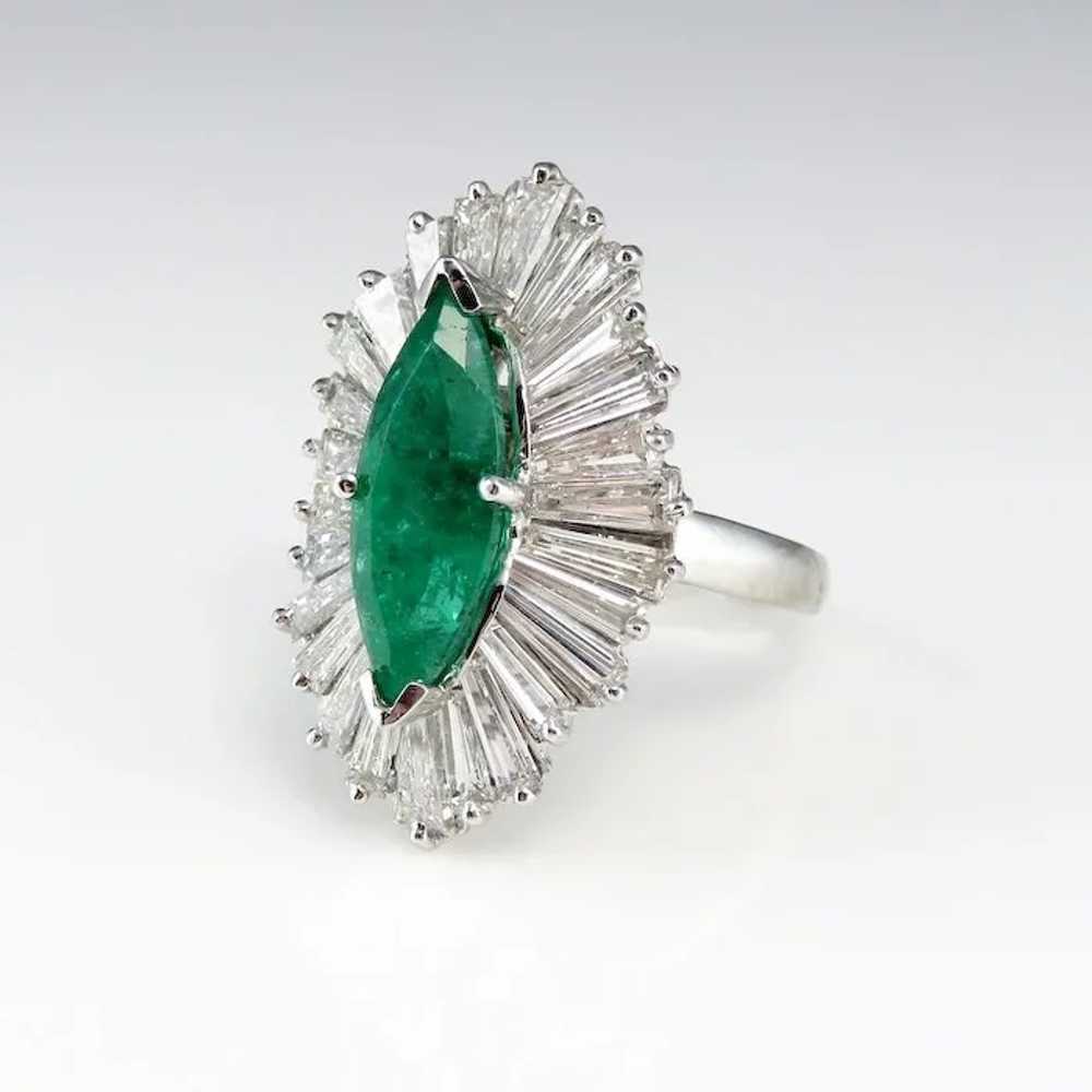 Emerald Engagement Ring Marquise Engagement Ring … - image 4