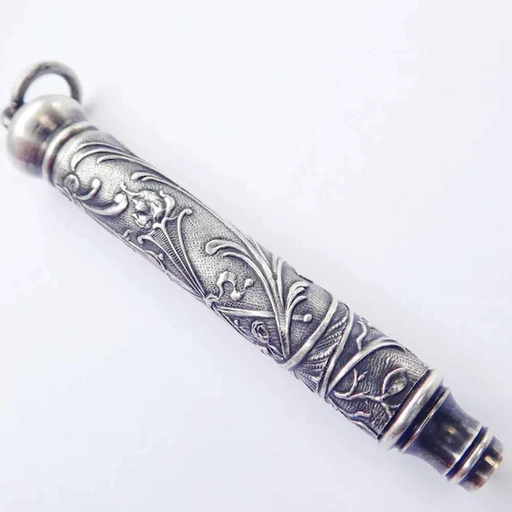Fine Antique Heavy French Silver Propelling Penci… - image 2