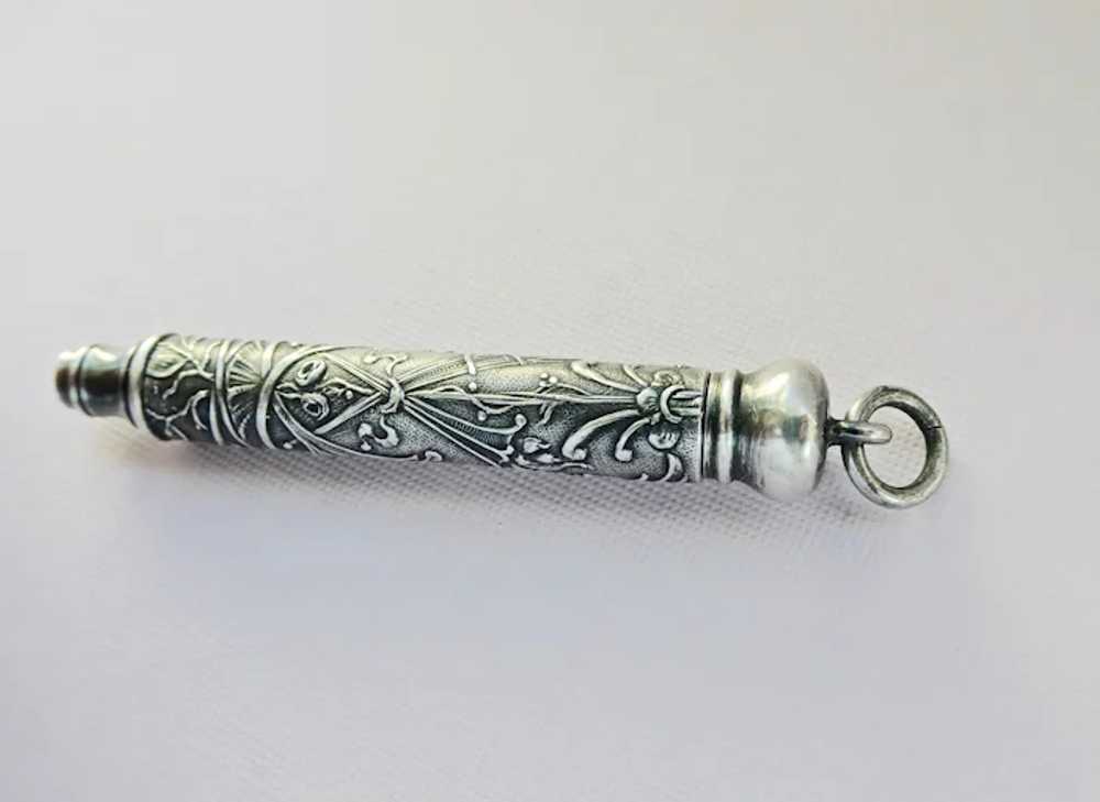 Fine Antique Heavy French Silver Propelling Penci… - image 4