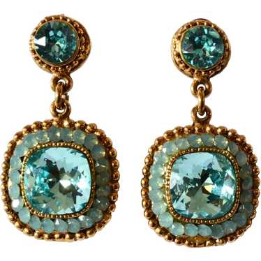 French Designer Louis Feraud Diamond 18k Gold Earrings, Paris