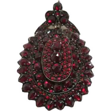 Victorian Bohemian Garnet Locket/Pendant/Brooch - image 1