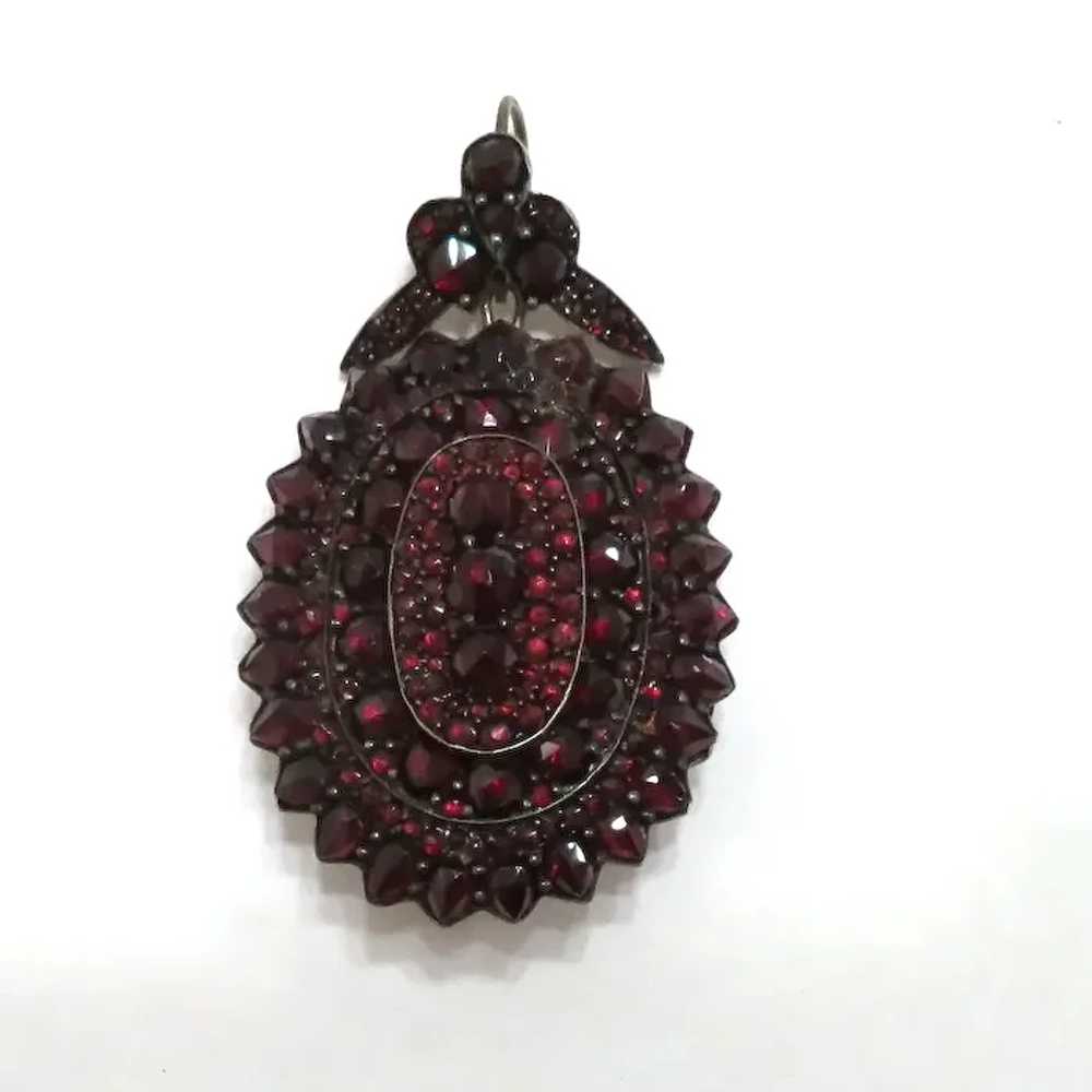 Victorian Bohemian Garnet Locket/Pendant/Brooch - image 2