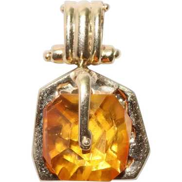 14KT Yellow Gold Yellow Citrine Pendant