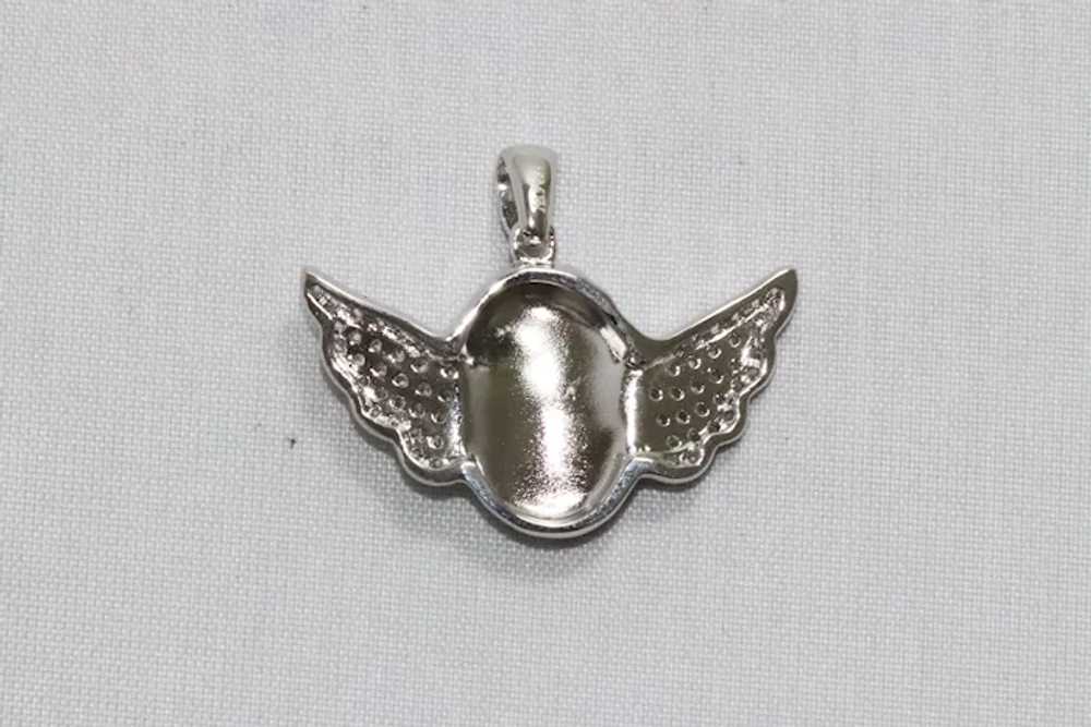 Sterling Silver Cubic Zirconia Angel Pendant - image 3