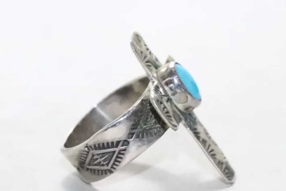 Bernyse Chavez Navajo Turquoise Sterling Silver R… - image 4