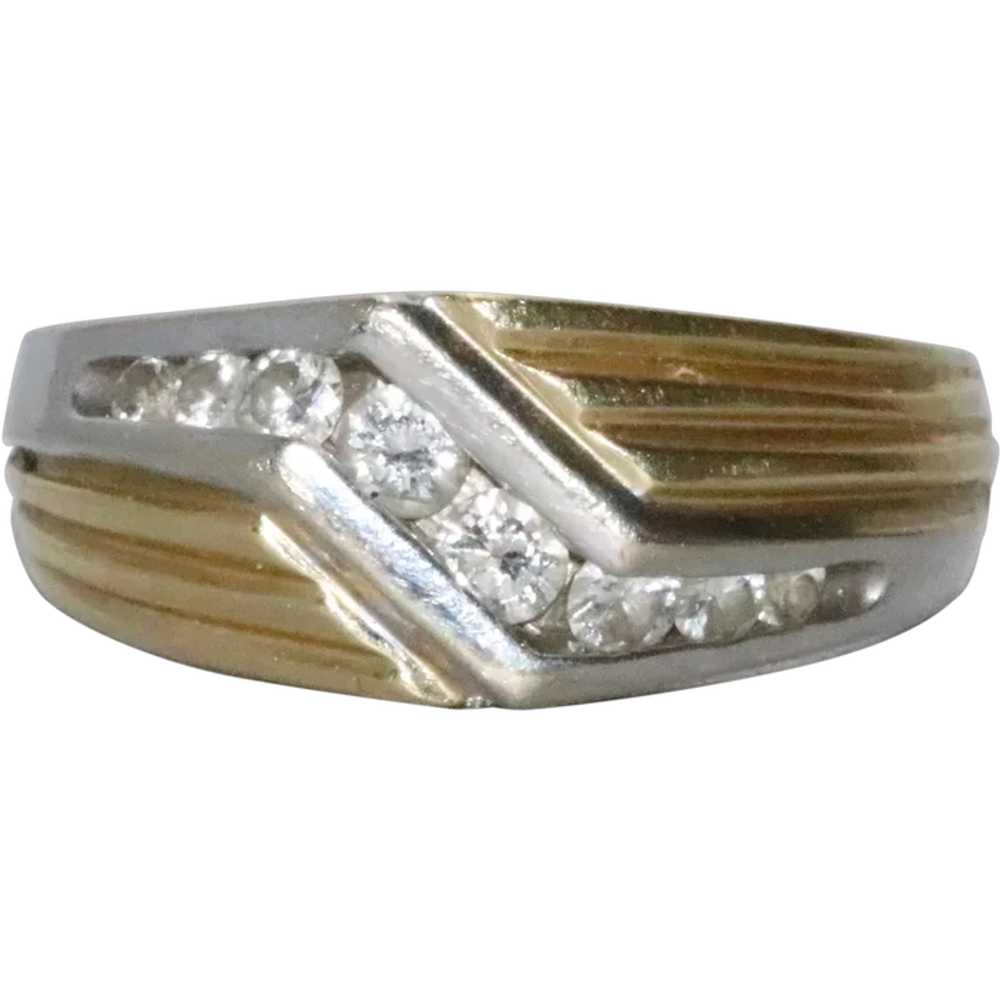 14 KT Two Tone Gold .25 CT Diamond Ring - image 1