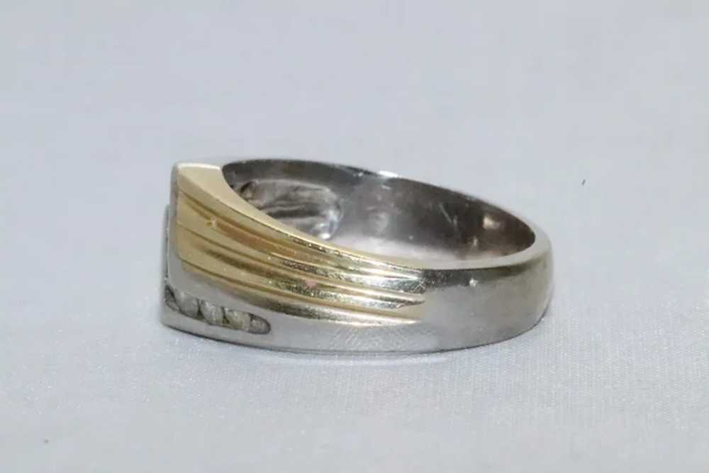 14 KT Two Tone Gold .25 CT Diamond Ring - image 2