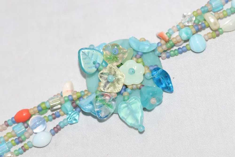 Multi-Gemstones Handmade Flower Bracelet - image 2