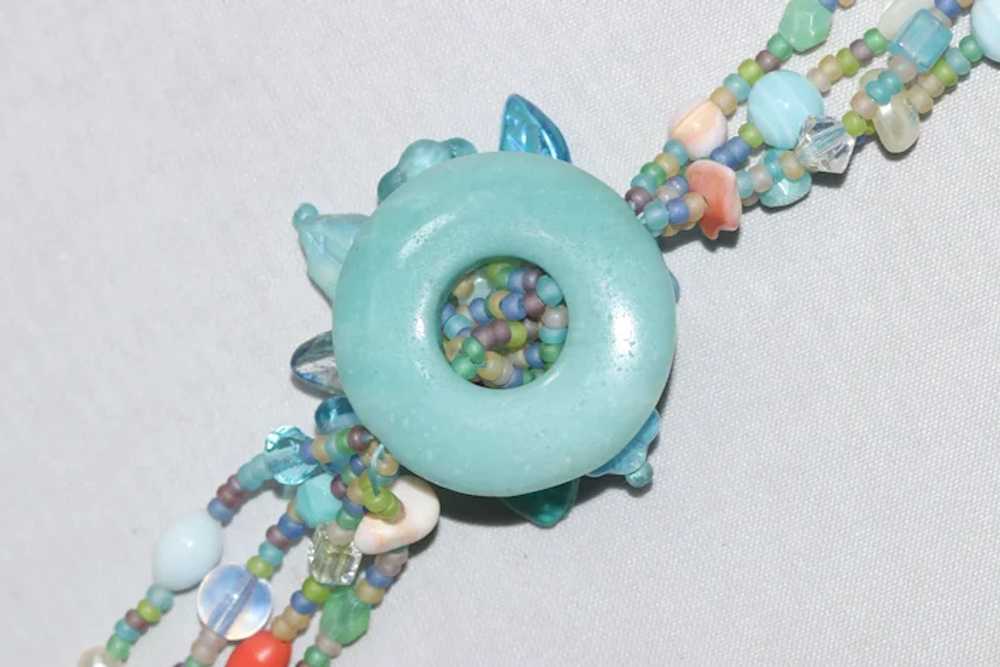 Multi-Gemstones Handmade Flower Bracelet - image 4
