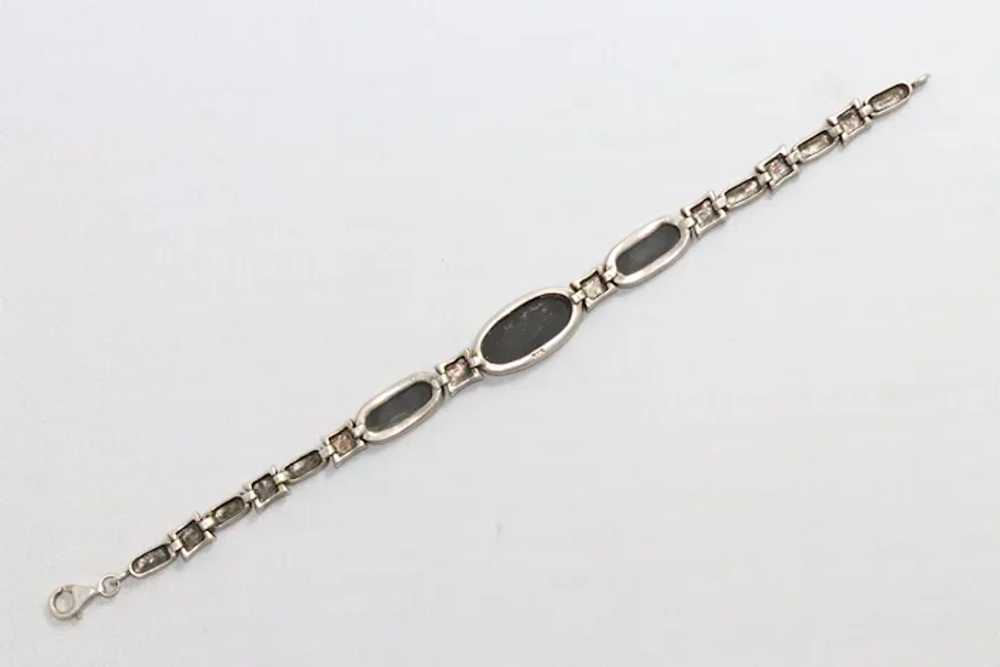Stunning Sterling Silver Black Onyx Bracelet - image 4