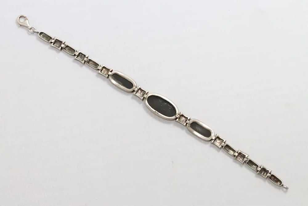 Stunning Sterling Silver Black Onyx Bracelet - image 6
