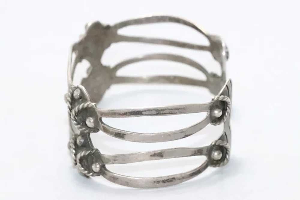 Vintage Sterling Silver Adjustable Bangle Bracelet - image 2