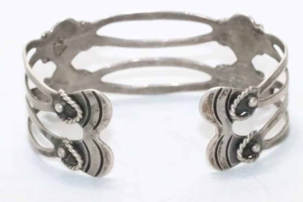 Vintage Sterling Silver Adjustable Bangle Bracelet - image 3