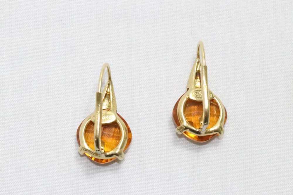 18 KT Gold Yellow Citrine Russo Earrings - image 4