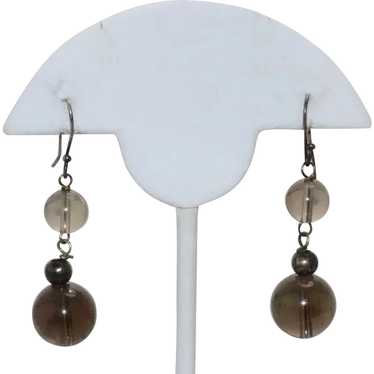 Sterling Silver Smoky Quartz Earrings - image 1