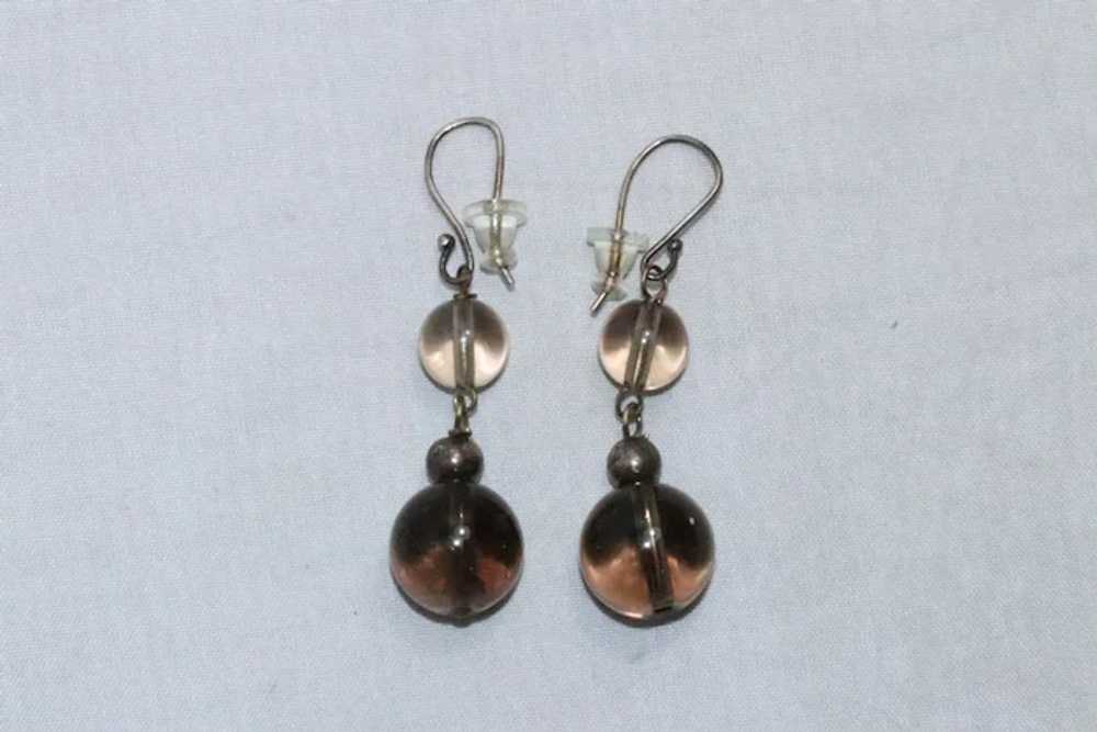 Sterling Silver Smoky Quartz Earrings - image 2