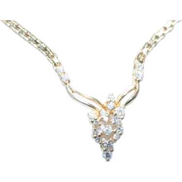 Vintage 14KT Yellow Gold .80CT Diamond Necklace