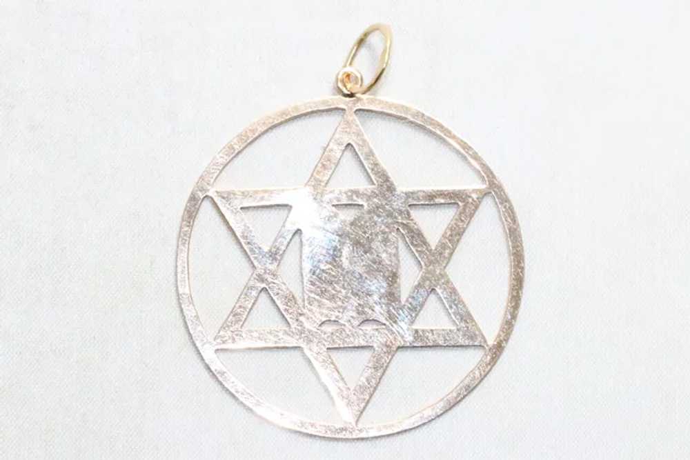 Vintage 14KT Russian Rose Gold Star of David Hebr… - image 2