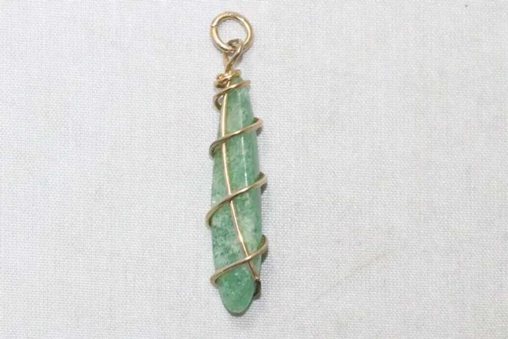 Vintage Jade Stone Pendant - image 2