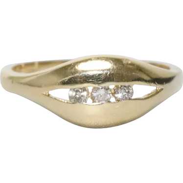 14KT Yellow Gold .25 CT Channel Set Diamond Ring - image 1