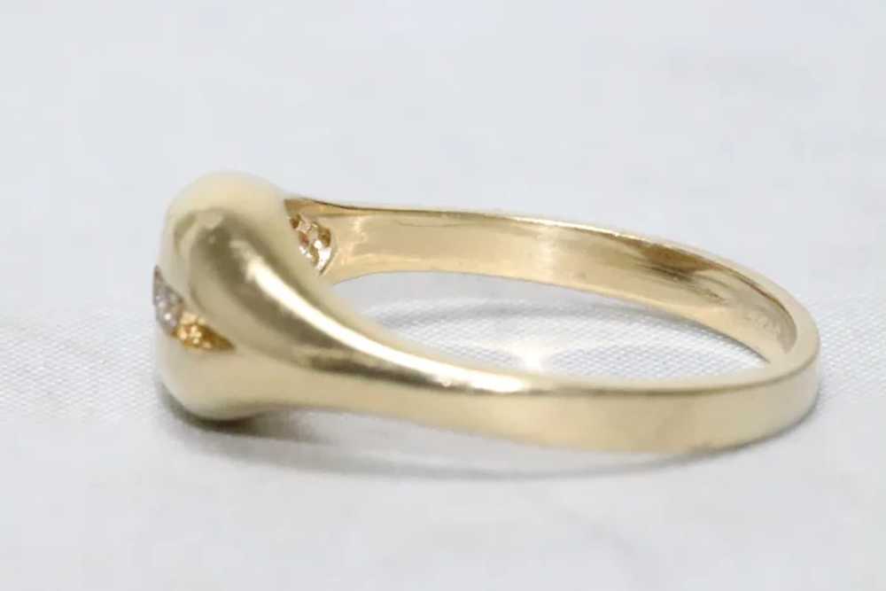 14KT Yellow Gold .25 CT Channel Set Diamond Ring - image 2