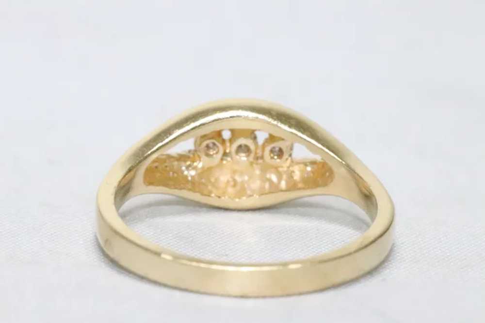 14KT Yellow Gold .25 CT Channel Set Diamond Ring - image 3