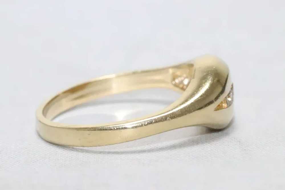 14KT Yellow Gold .25 CT Channel Set Diamond Ring - image 4