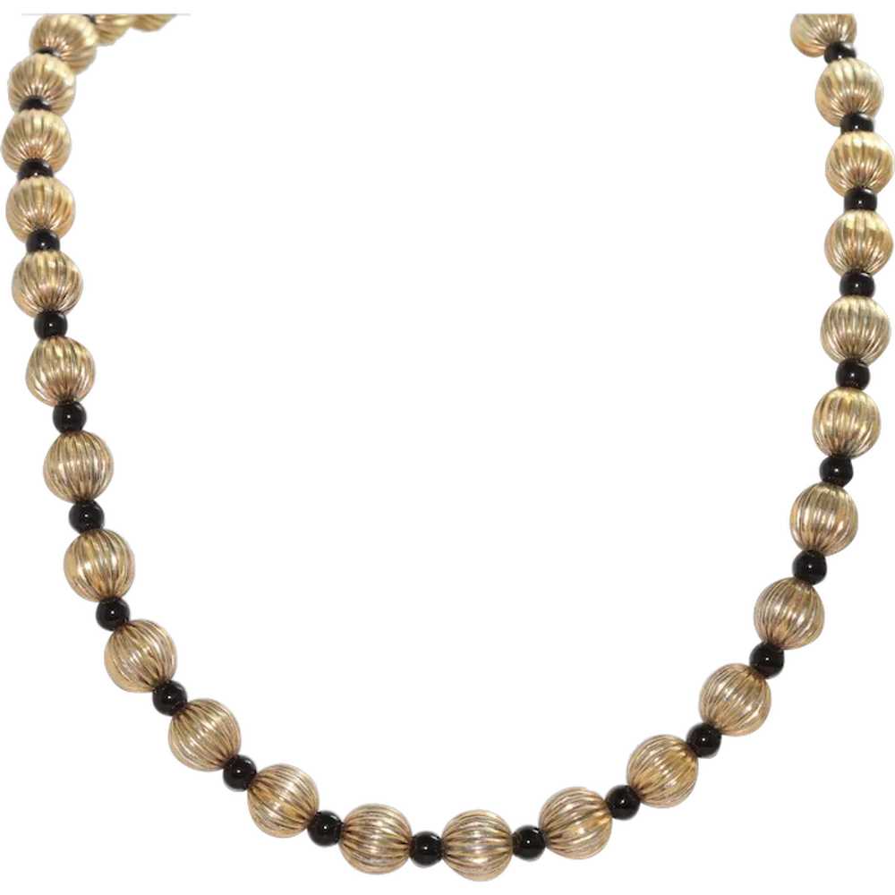 Gold Filled Ball Beaded Necklace - image 1