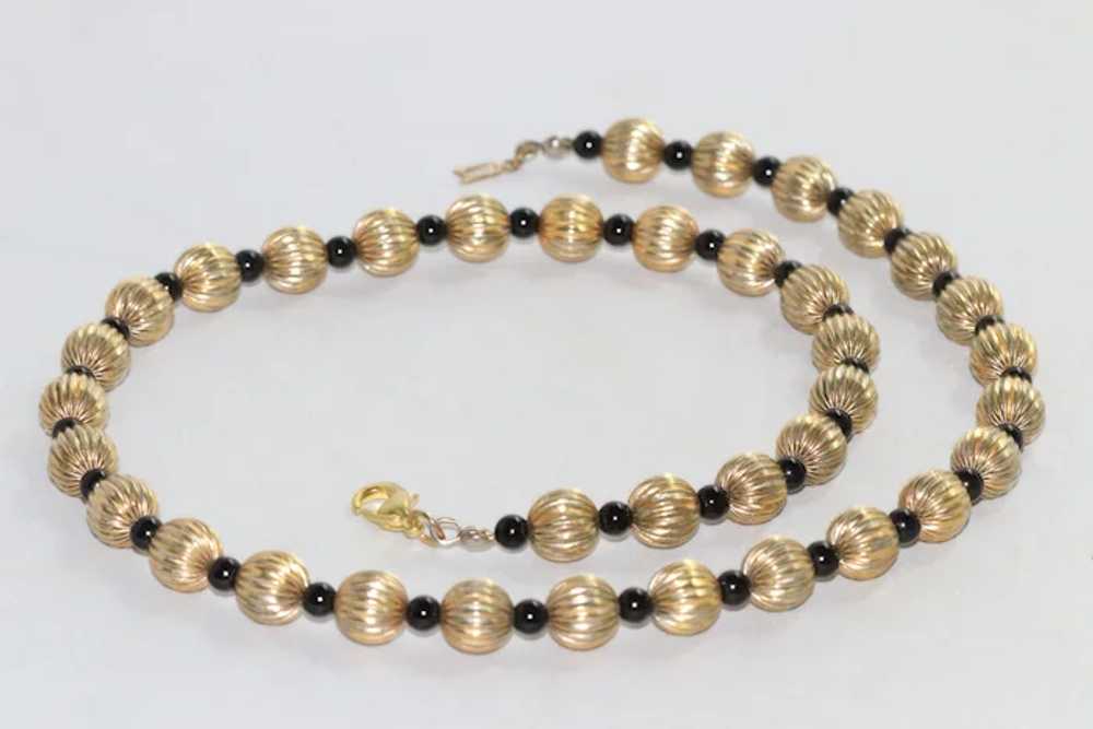 Gold Filled Ball Beaded Necklace - image 2