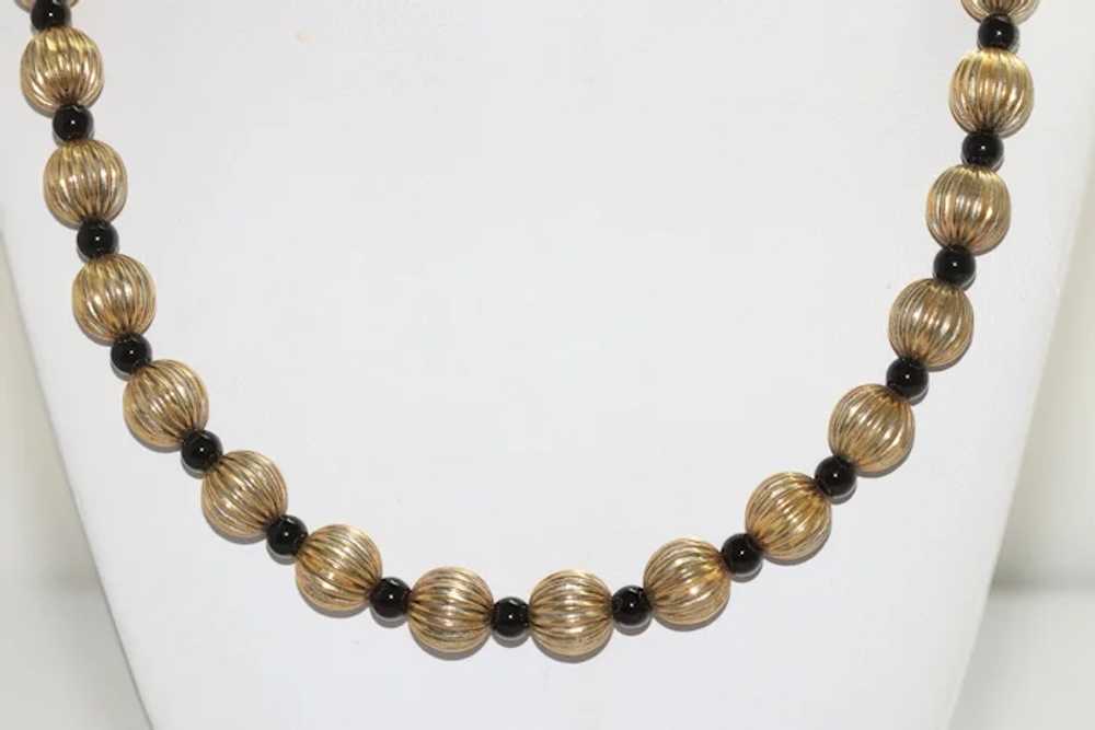 Gold Filled Ball Beaded Necklace - image 3