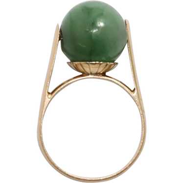 14 KT Gold Jade Ring