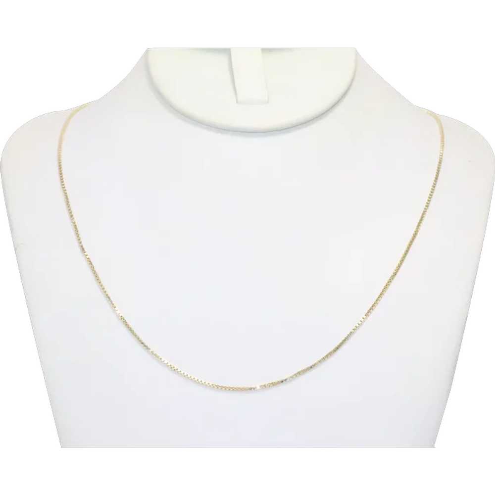 14KT Yellow Gold Box Chain Peru Necklace - image 1