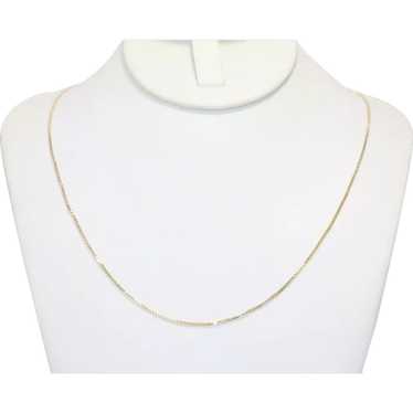 14KT Yellow Gold Box Chain Peru Necklace - image 1