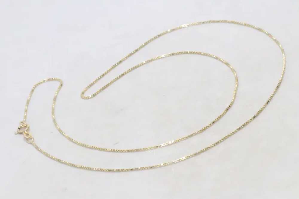 14KT Yellow Gold Box Chain Peru Necklace - image 2