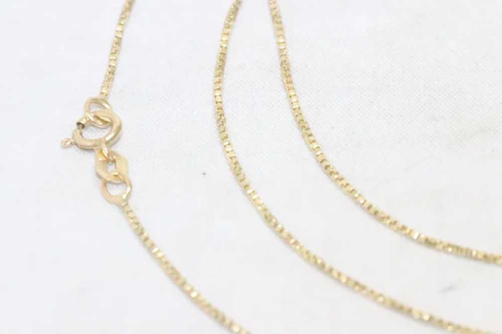 14KT Yellow Gold Box Chain Peru Necklace - image 3