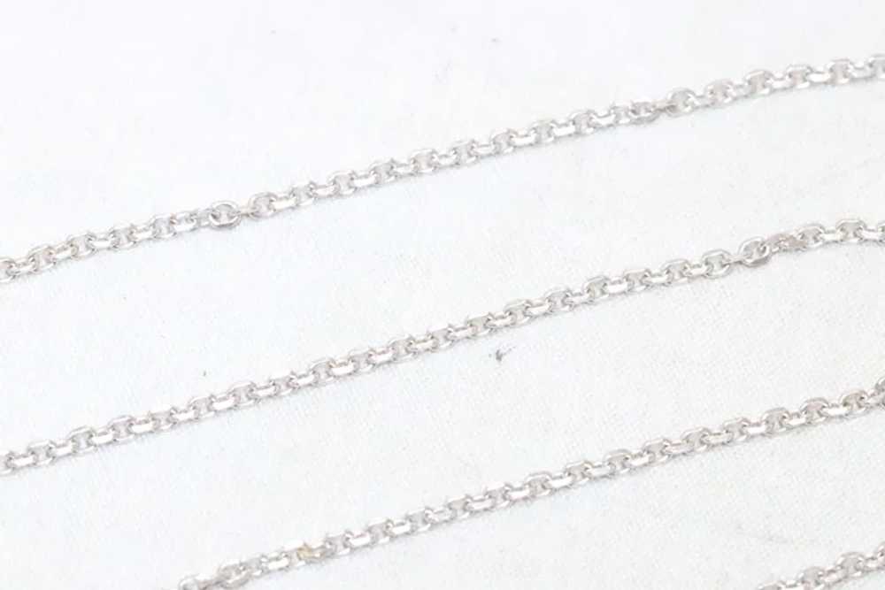 Vintage 14K White Gold Cable Chain Necklace - image 2