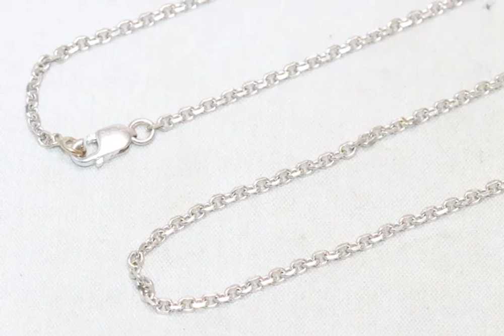 Vintage 14K White Gold Cable Chain Necklace - image 3