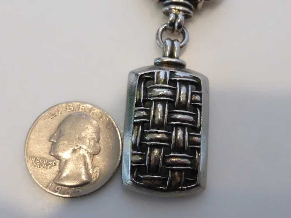 Vintage BEN-AMUN Pewter Pendant Necklace - image 4