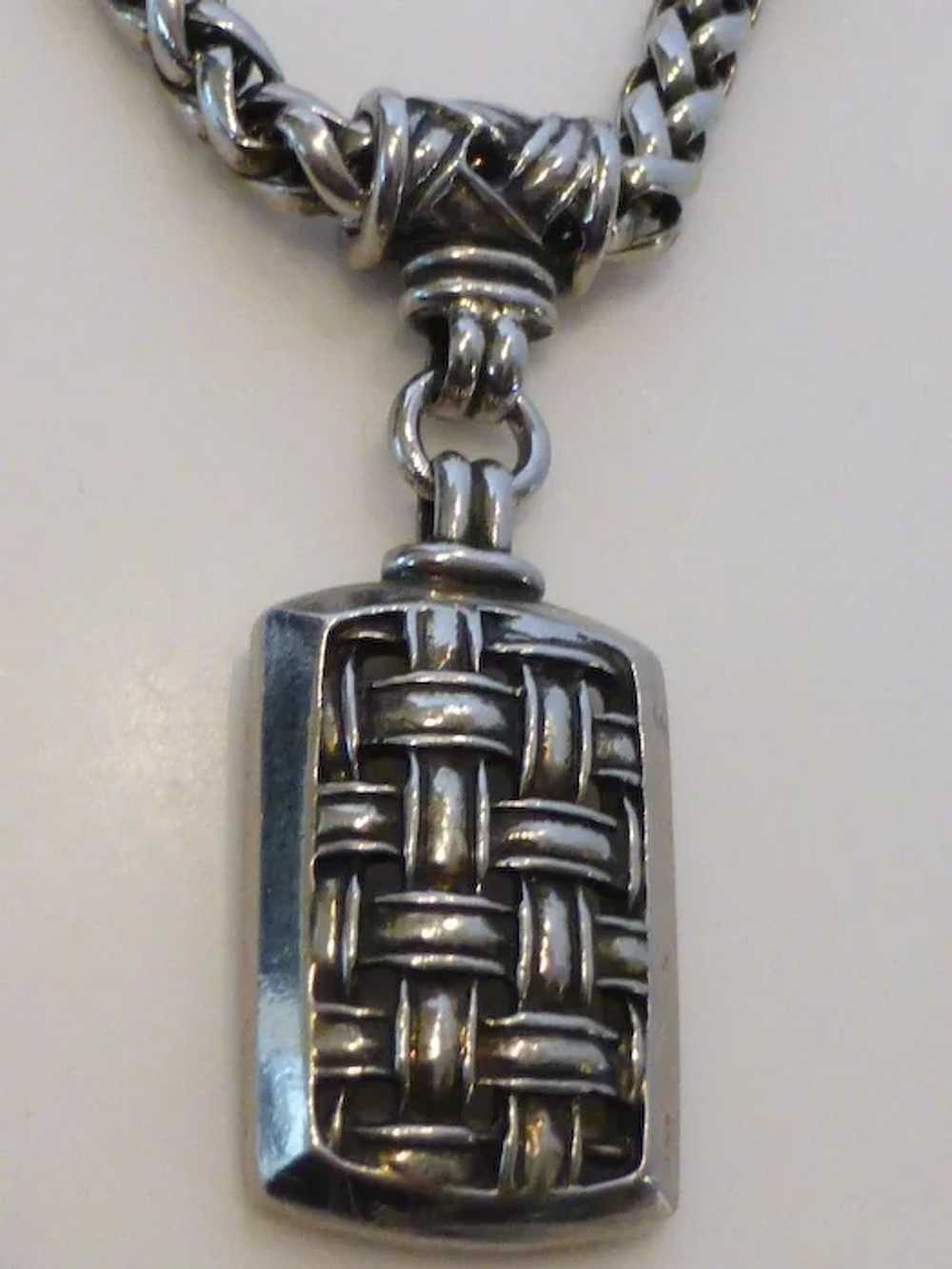 Vintage BEN-AMUN Pewter Pendant Necklace - image 7