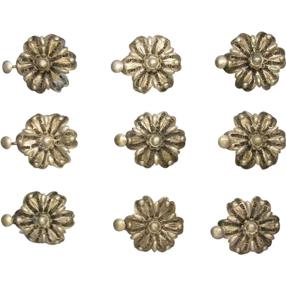 Vintage Cannetille Textile Medallions - image 1