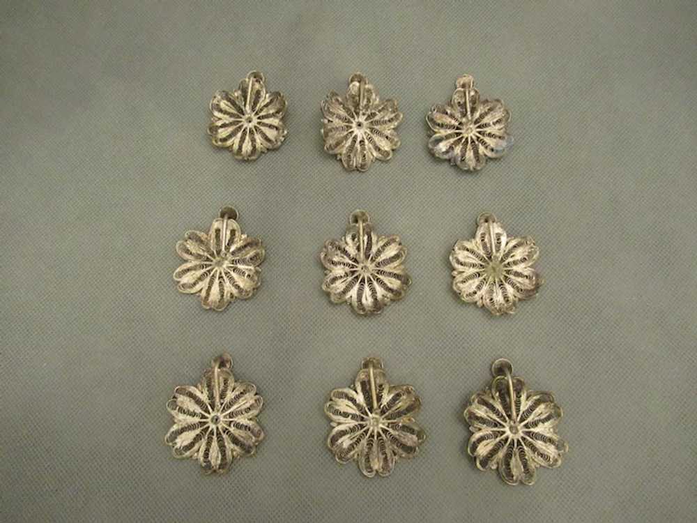 Vintage Cannetille Textile Medallions - image 3