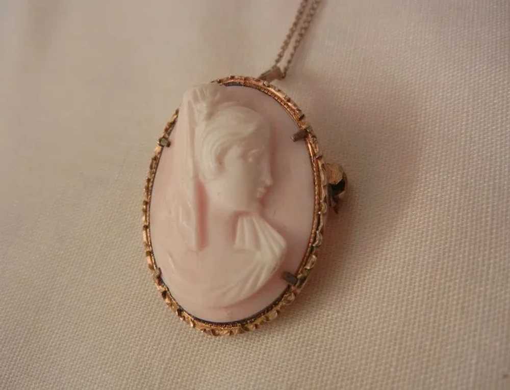 Gorgeous rare Victorian sterling Shell cameo prof… - image 2