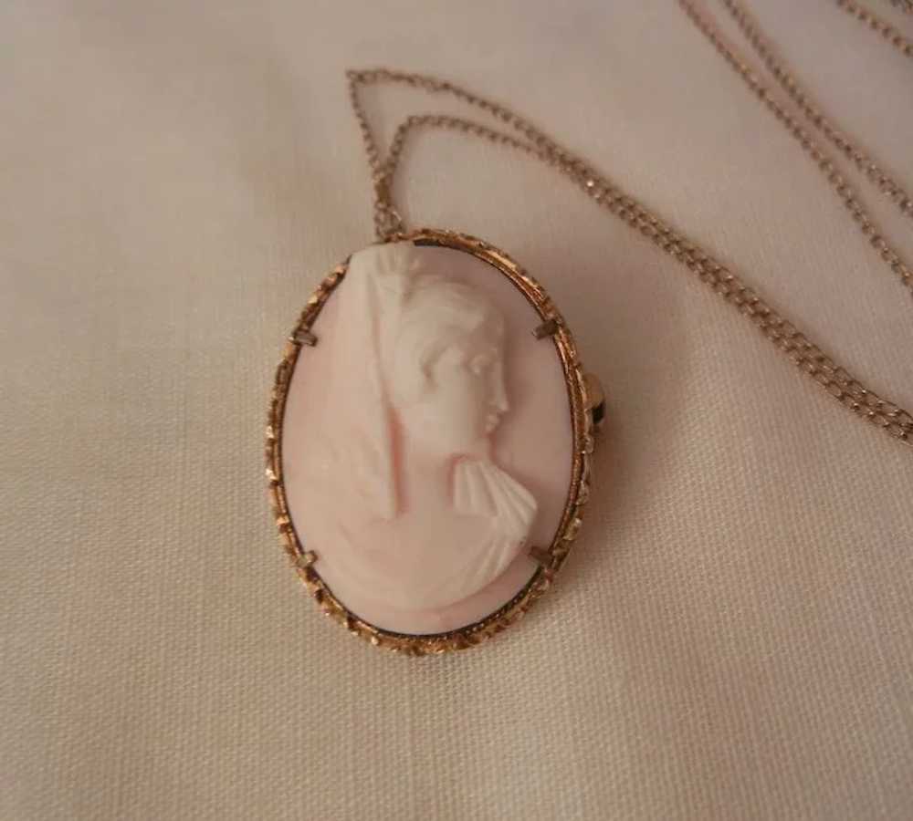 Gorgeous rare Victorian sterling Shell cameo prof… - image 8