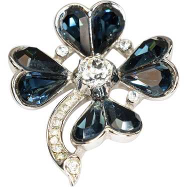 Signed Crown Trifari Shamrock Clover brooch Alfred